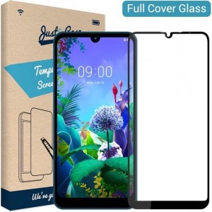 Just in Case Full Cover Tempered Glass voor LG Q60 - Zwart