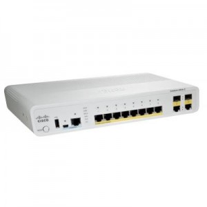 Cisco switch: Catalyst Catalyst 2960-C, PoE, Fast Ethernet, 8 x 10/100 LAN, 2 x 1Gb Combo SFP, LAN Base, 1.86kg, White .....