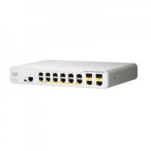 Cisco switch: Catalyst Catalyst 2960-C, PoE, Fast Ethernet, 12 x LAN, 2 x 1Gb Combo SFP , 124W, 1.86kg, White - Wit