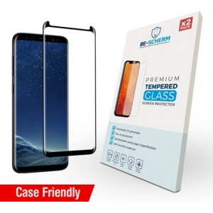 BE-SCHERM Samsung Galaxy S8 Screenprotector Glas (2x) - Tempered Glass - Case Friendly