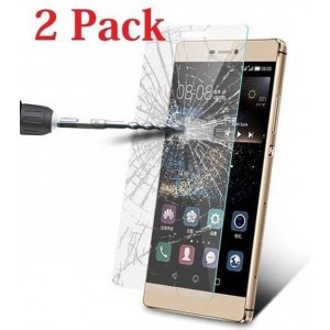 1 + 1 Gratis Huawei P8 Lite (2015 versie) glazen Screen protector Tempered Glass 2.5D 9H (0.3mm)