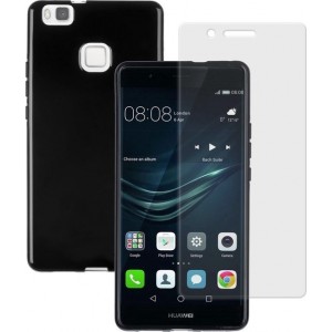 MP Case dark tpu case hoesje voor Huawei P9 Lite en gratis glasfolie tempered screen protector gehard glas voor Huawei P9 Lite