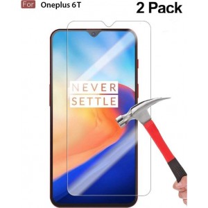 2 Stuks Screenprotector Tempered Glass Glazen Gehard Screen Protector 2.5D 9H (0.3mm) - Oneplus 6T