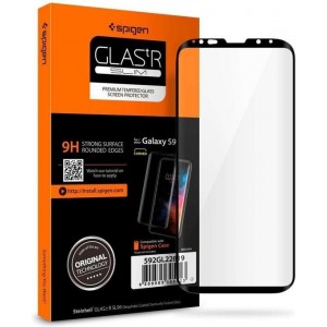 Spigen Full Cover Glass Samsung Galaxy S9 Protector - 592GL22820 - Black