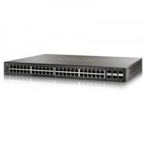 Cisco switch: SG500X 48-Port 10GB Stackable Managed - Zwart