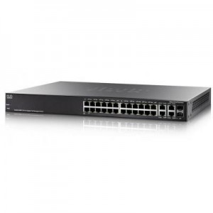Cisco switch: SG300 28-Port PoE Managed - Zwart