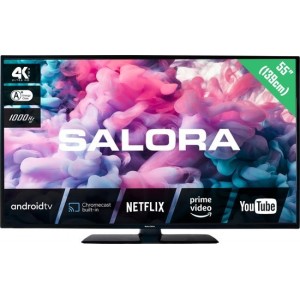 Salora 55UA330 - Televisie - Led - 4K - 55 Inch - Smart - Android TV - Zuinig - Netflix - Youtube- Chromecast