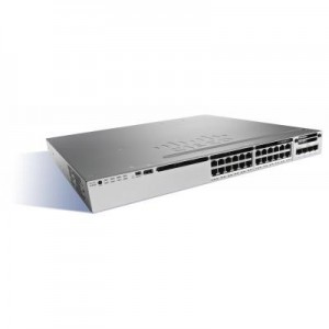Cisco switch: Catalyst Stackable 24 10/100/1000 Ethernet ports, with 350WAC power supply 1 RU, IP Base feature set - .....