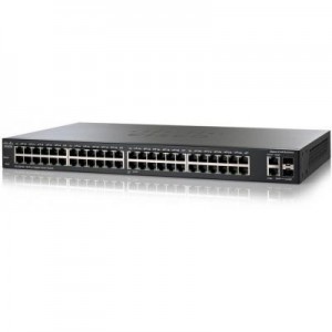 Cisco switch: Small Business SG200-50FP - Zwart