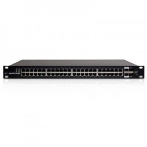 Ubiquiti Networks switch: Managed PoE+ Gigabit Switches with SFP, 70 Gbps, 48 Gigabit RJ45, 2 SFP, 2 SFP+, 500W - Zwart