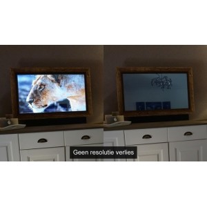 SpiegelTV LED 50 inch met steigerhout rand