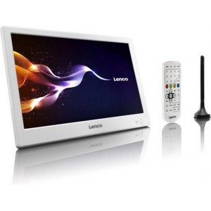 Lenco TFT-1038 - Draagbare televisie met DVB-T2 en AV - 10 Inch - Wit