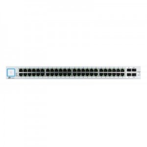 Ubiquiti Networks switch: UniFi 140 Gbps, 48 x RJ-45, 2 x SFP, 2 x SFP+, 56 W DC, 443 x 43 x 286 mm - Wit