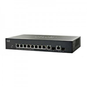 Cisco switch: Small Business SF302-08PP-K9 PoE Managed - Zwart