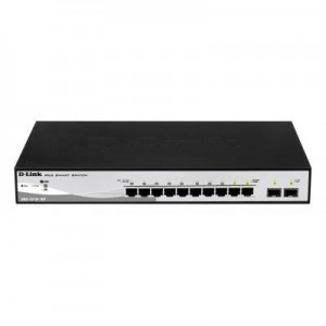 D-Link switch: DGS-1210-10P - 8-port PoE/PoE+ Gigabit WebSmart Switch with 2 Combo 1000 Base-T/SFP Ports