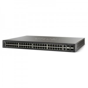 Cisco switch: SG500-52, 52-port, 4 Gigabit Ethernet - Zwart