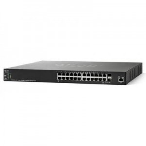 Cisco switch: SG500X 24T 10GB Stackable Managed - Zwart