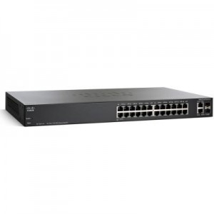 Cisco switch: Small Business SF200-24FP - Zwart