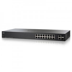 Cisco switch: Small Business SF300-24PP PoE Switch - Zwart
