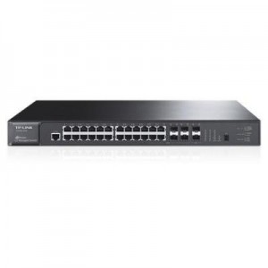 TP-LINK switch: 24 10/100/1000Mbps RJ45 Ports, 4 combo gigabit SFP Slots, Up to 4 10G SFP+ Slots, 1 Console Port, 63W - .....