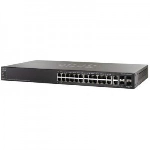 Cisco switch: Small Business SF500-24MP - Zwart
