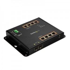 StarTech.com switch: 8 poorts PoE+ Gigabit ethernet switch met 2 SFP connecties managed wandmonteerbaar met toegang .....