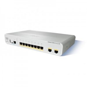 Cisco switch: Catalyst 4.2 mpps, 8 x 10/100 Fast Ethernet, 2 x 1G, 1.08 kg, LAN Base - Wit