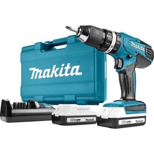 Makita HP457DWE Klopboor-/Schroefmachine - 18 V - Inclusief 2 Accu's en Lader