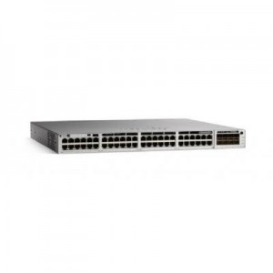 Cisco switch: Catalyst Catalyst 9300 48-port 2.5G (12 mGig) UPOE, Network Essentials - Grijs