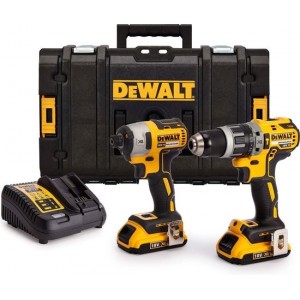 DeWALT DCK266D2 Combiset Accu Klop-/Schroefboormachine DCD796 + Accu Slagschroevendraaier DCF887 18V 2.0Ah Li-ion