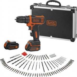 BLACK+DECKER BDCDD12BAFC Accuboormachine – 10.8V - incl. 100 accessoires en flightcase