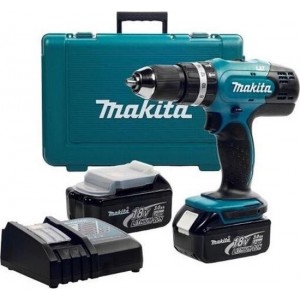 Makita Klopboormachine inclusief 2x 3.0ah accu in koffer DHP453RFE