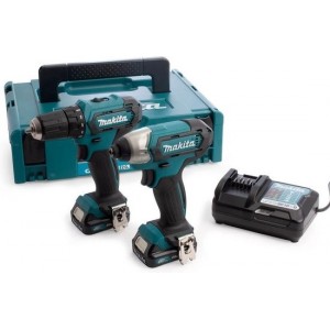 Makita CLX224AJ 12V max Li-Ion Combiset - DF333 accuboormachine + TD110D slagschroevendraaier 2.0Ah in M-Box