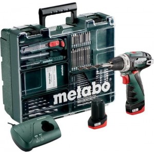 Metabo PowerMaxx BS Basic - Accuboormachine- 10,8 Volt - incl. 2 Li-ion accu-packs (2,0Ah), lader en toebehorenset