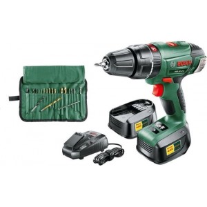 Bosch PSB 18 LI-2 Batterij klopboormachine - 18 V - Met 2 batterijen + Extra accessoires