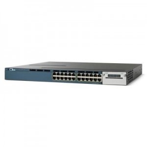 Cisco switch: Catalyst 65.5 mpps, 24 x 10/100/1000 Ethernet, 350W, 1 RU, IP Base feature set, 7 kg - Blauw (Open Box)