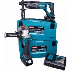 Makita DLX2153TJ1 combiset - DGA504 accu haakse slijper + DHR241 accu boorhamer