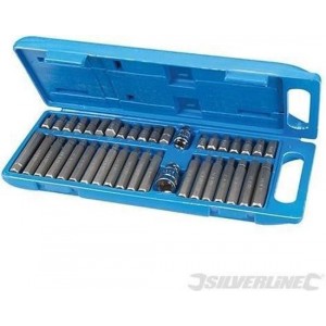 Silverline 40-delige inbus, Torx en spline bit set