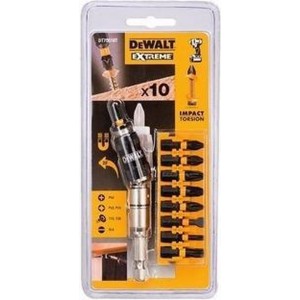 DeWalt DT70518T 10-delige impact Torsion bitset met zwenkbare bit tip houder