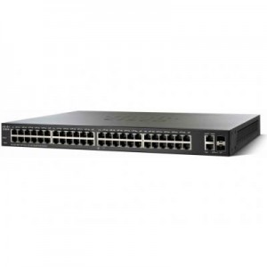 Cisco switch: SF350-48MP - Zwart
