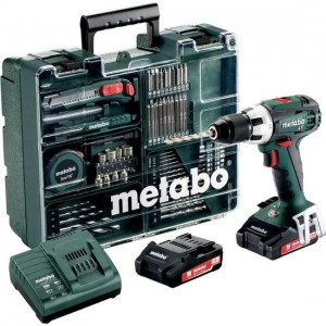 Metabo BS 18 LT - Accuboormachine- 18 Volt - incl. 2 li-ion accu-packs (2,0Ah), lader en toebehorenset