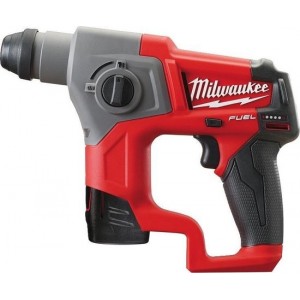 Milwaukee M12 CH-202C 12V Li-Ion Accu SDS-plus boorhamer set (2x 2.0Ah accu) in koffer - 1,1J - koolborstelloos