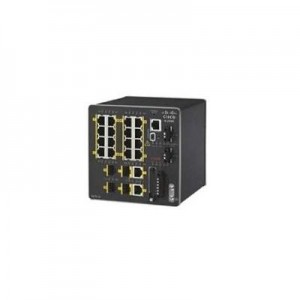 Cisco switch: 16x 10/100Base-T Ethernet, 2x GE Combo, 2x SFP, LAN Lite - Zwart