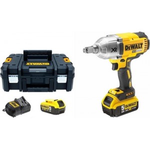 DeWalt DCF899HP2 18V Li-Ion Accu slagmoersleutel set (2x 5.0Ah accu) in TSTAK - 950Nm - 1/2" - koolborstelloos