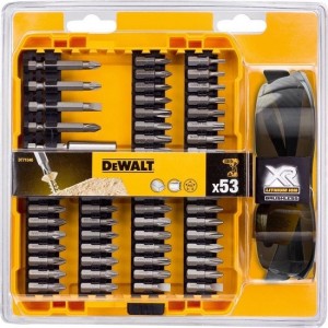 Dewalt DT71540 53 delige schroevenset in cassette + beschermende zonnebril