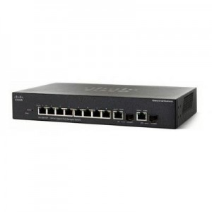Cisco switch: SG355-10P - Zwart