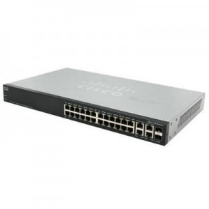 Cisco switch: SF500-24 - Zwart