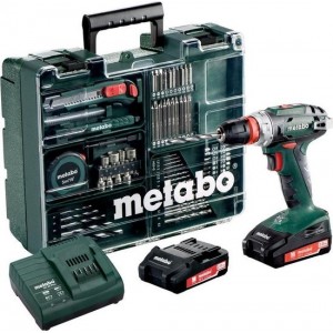 Metabo BS 18 Quick - Accuboormachine - 18 Volt - incl. 2 li-ion accu-packs (2,0Ah), lader en toebehorenset