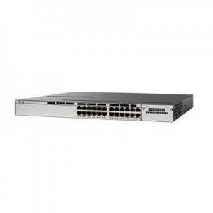 Cisco switch: Catalyst Stackable 24 10/100/1000 Ethernet UPOE ports, with 1100WAC power supply 1 RU, LAN Base feature .....