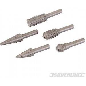 Silverline 5-delige boorrasp set 6 mm schacht